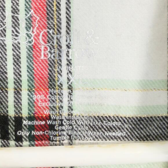 Croft & Barrow 2 pc Flannel Pajamas Woman XXL Button Top Drawstring Elas Waist - Picture 3 of 15